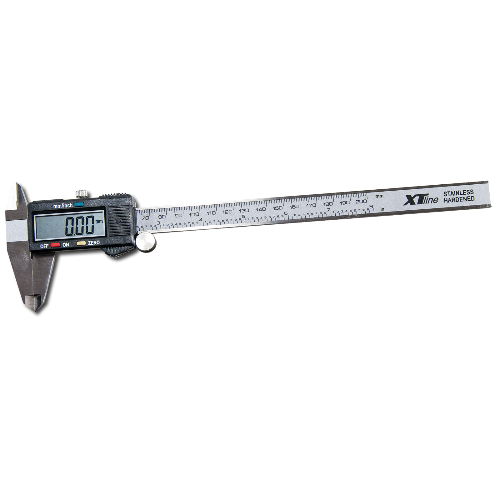 XTLINE Měřítko posuvné digitální | 200 mm, odchylka 0,01 mm
