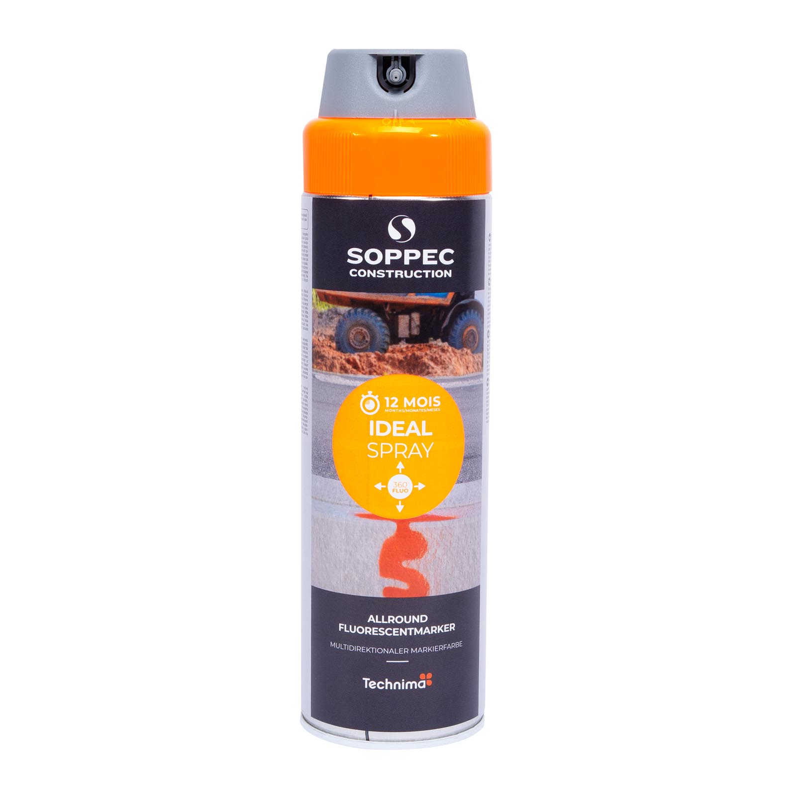 SOPPEC Značkovací sprej Soppec Ideal 360° 500 ml | oranžový