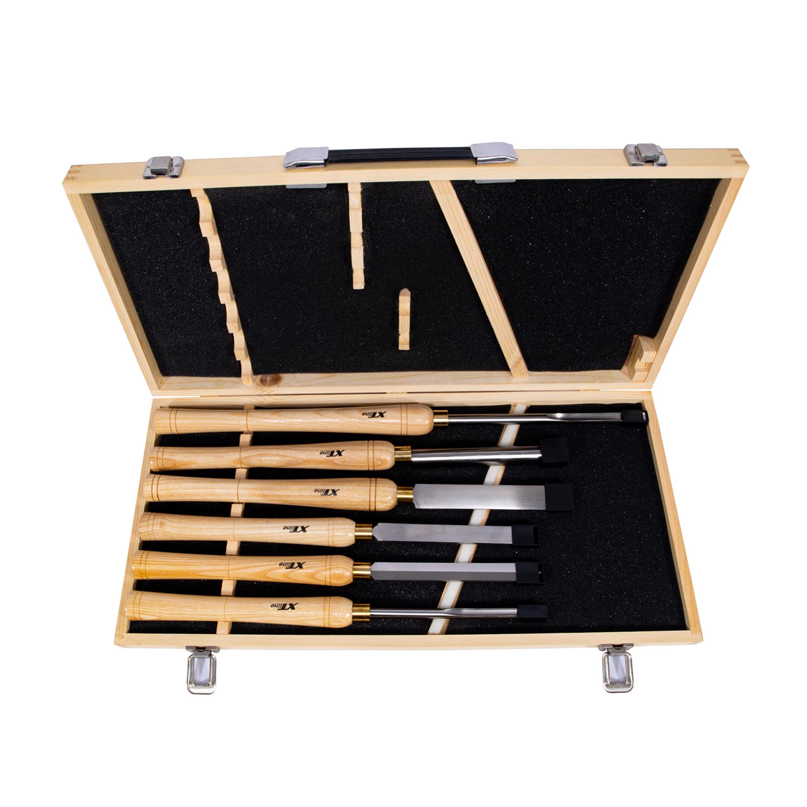XTLINE Sada struhů s dřevěnou rukojetí 6 dílů | dřevěný box