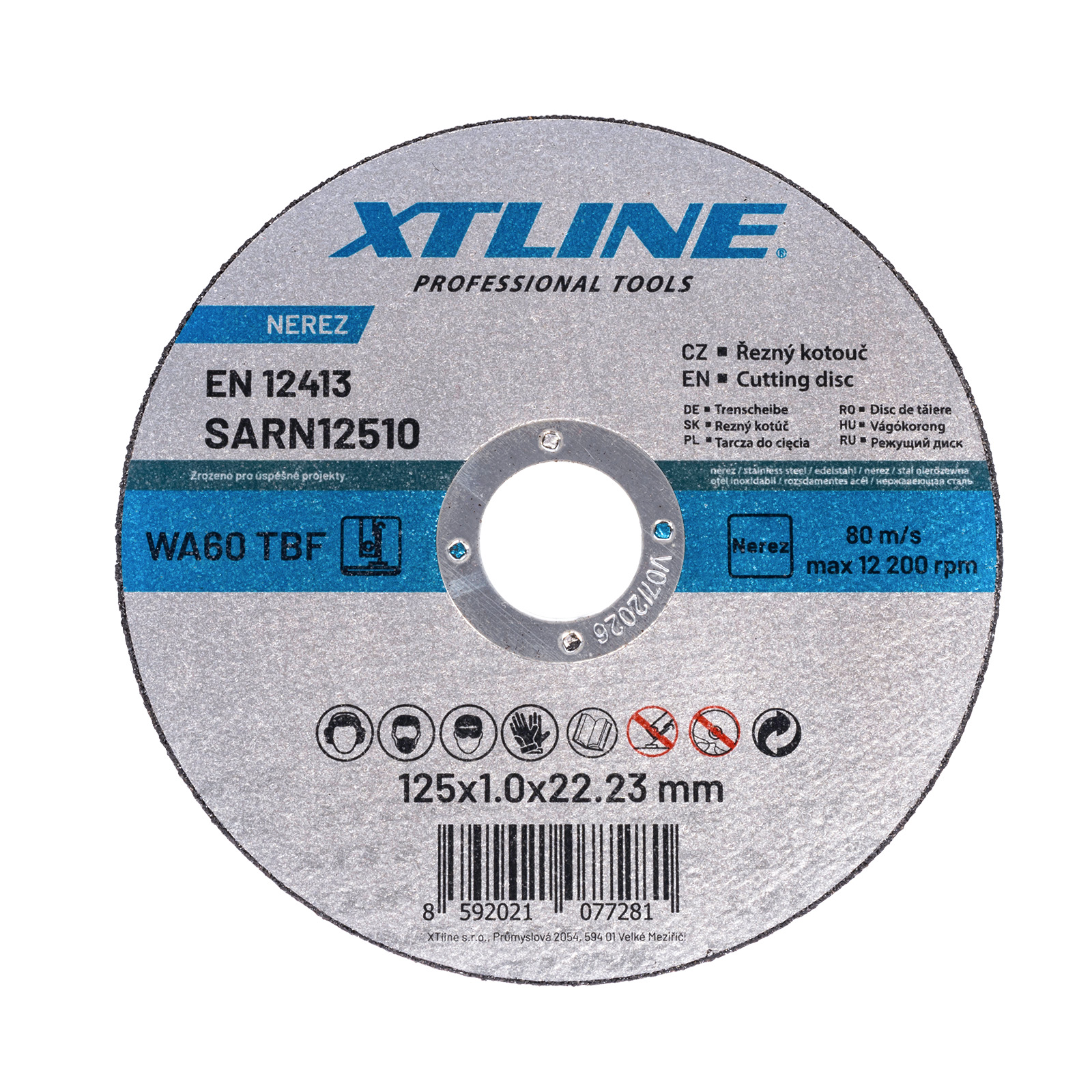 XTLINE Kotouč řezný na ocel / nerez | 125x1,0x22,2 mm