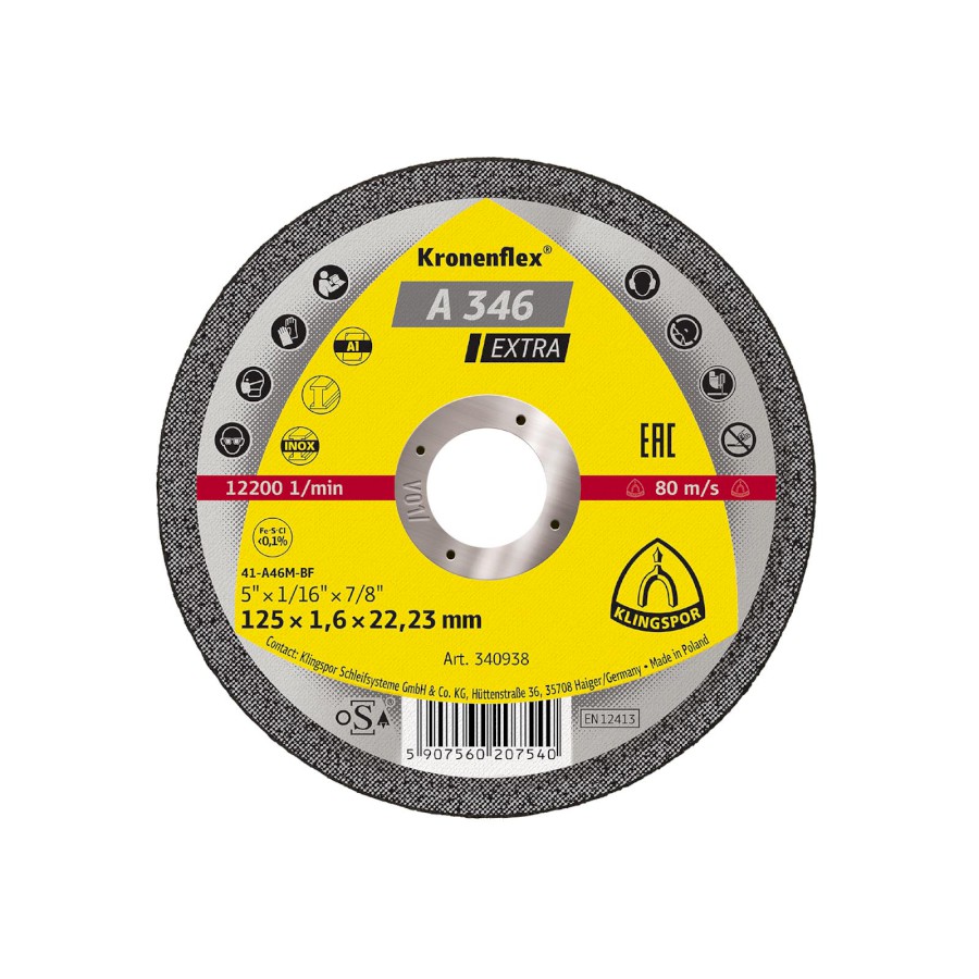 Kotouč řezný na ocel A 346 EXTRA | 125x1,6x22,2mm