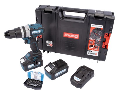 XTLINE Aku vrtačka s příklepem bezuhlíková 18 V, 70 Nm + 2 baterie 5.0 Ah + nabíječka 3.5 A + box