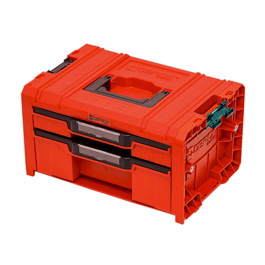 QBRICK Box s organizérem QBRICK PRO Drawer 2 Toolbox 2.0 Expert RED Ultra HD Custom | 450x310x244 mm