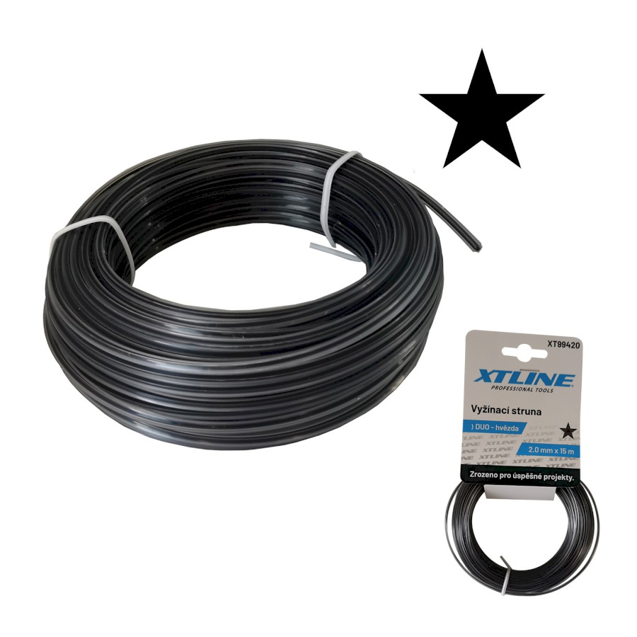 XTLINE Vyžínací struna hvězda DUO | 2 mm / 15 m