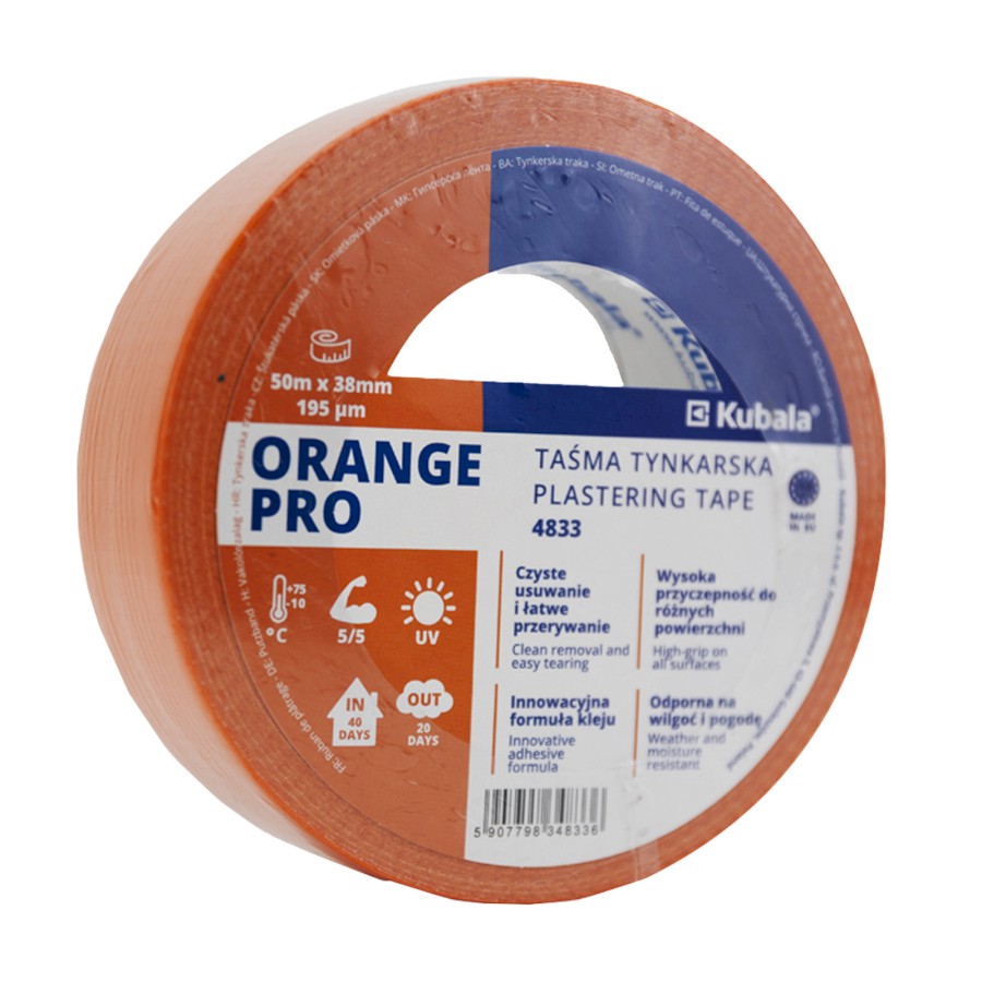KUBALA Páska štukatérská ORANGE PRO | 48 mm x 50 m