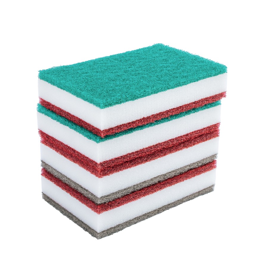 XTLINE Brusná houba měkká 1bal/4ks | 150x100x30 mm, zr. 80/120/240