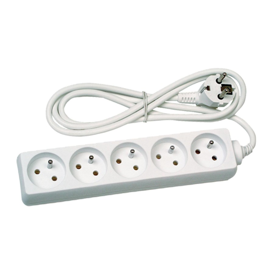 EMOS Prodlužovací kabel | bílý, 5 zásuvek, 230 V / 3 m, (1 mm²)