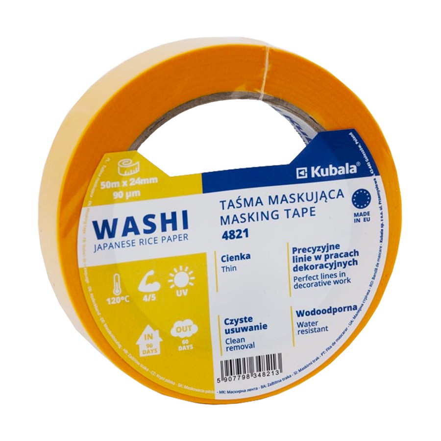 KUBALA Páska maskovací WASHI | 18 mm x 50 m