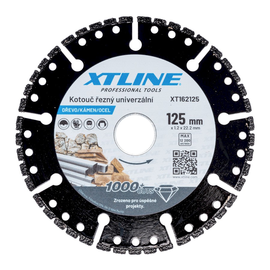 XTLINE Kotouč univerzální na dřevo, kámen, ocel | 115x1,2x22,2 mm