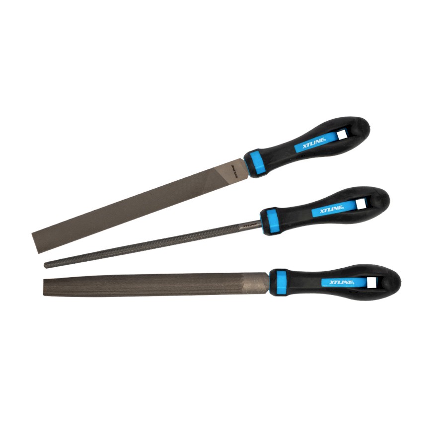 XTLINE Sada pilníků na kov | 200 mm, 3 díly