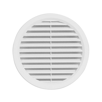 HACO Mřížka větrací bílá kruhová se síťovinou | 150 mm