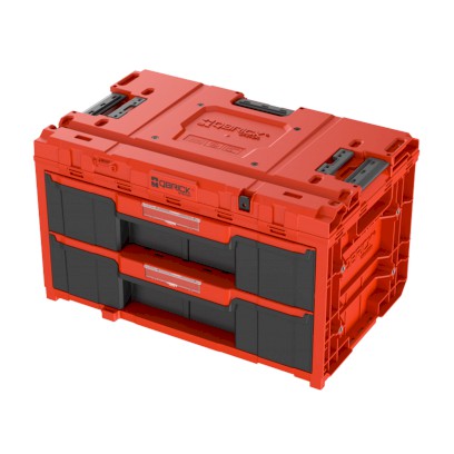 QBRICK Box s organizérem plastový QBRICK ONE 2.0 DRAWER 2 TOOLBOX RED Ultra HD Custom, 2 zásuvky | 587x380x340 mm