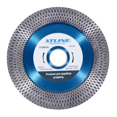 XTLINE Kotouč diamantový turbo (řezný/brusný) | 115x2,0x10/20x22,2 mm