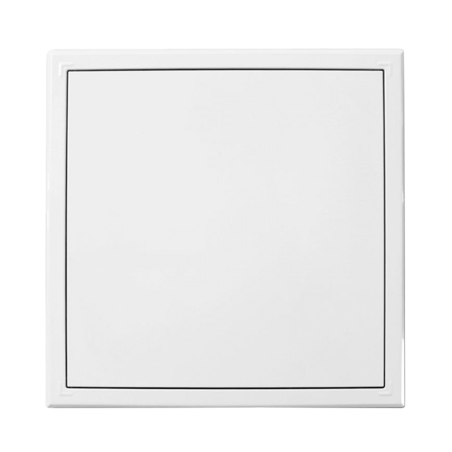 HACO Dvířka revizní kovová bílá s tlačným zámkem | 300x300 mm