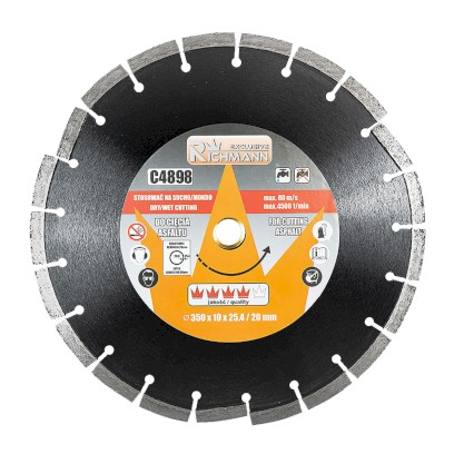 RICHMANN Kotouč diamantový segmentový na asfalt 350x25,4 mm