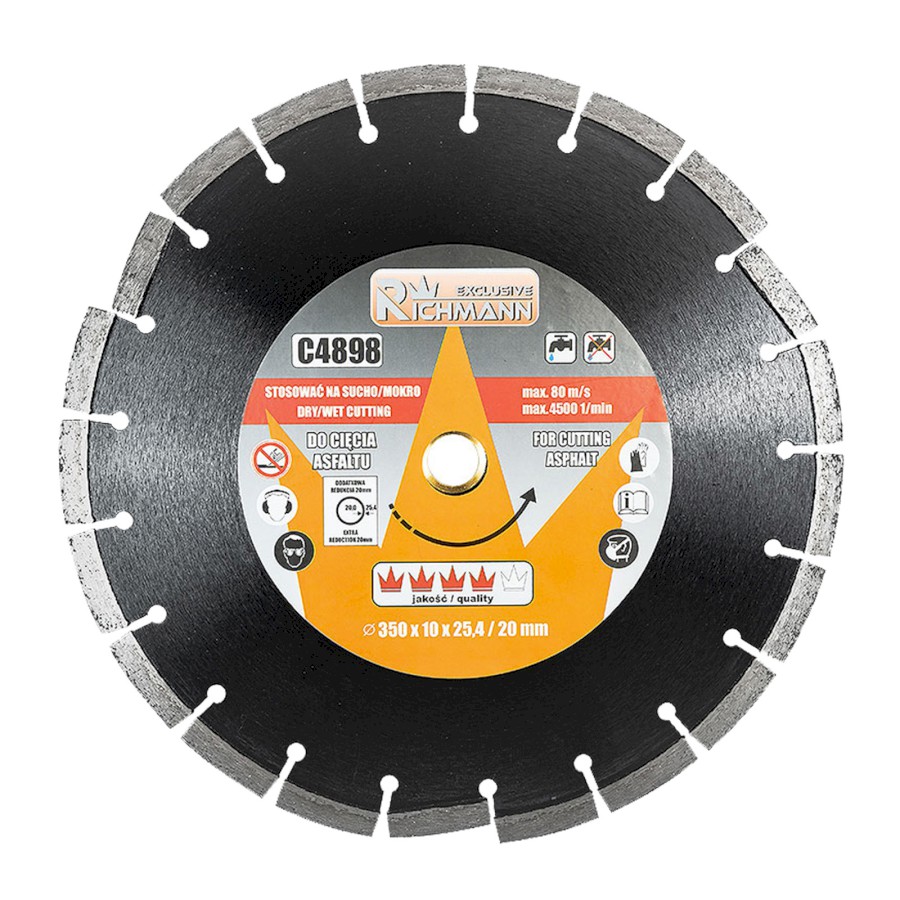 RICHMANN Kotouč diamantový segmentový na asfalt 350x25,4 mm