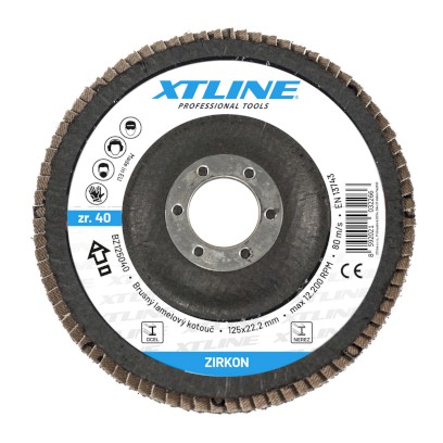 ABRASIVES Kotouč brusný lamelový zirkon | 115 mm zr. 40