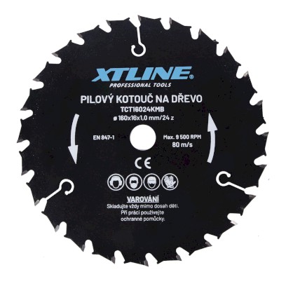 XTLINE Kotouč pilový s SK plátky - kombinovaný | 160x1,0x16/24 zubů