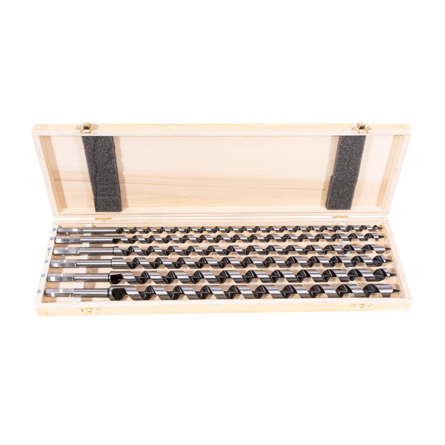 STAVTOOL Sada hadovitých vrtáků do dřeva 6 dílů | 230 mm, dřevěný box