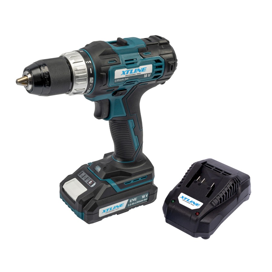 XTLINE Aku vrtačka 18 V, 40 Nm + 1 baterie 2.0 Ah + nabíječka 2.4 A