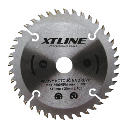 XTLINE Kotouč pilový s SK plátky - trapéz | 140x1,4x20 mm, 40 zubů