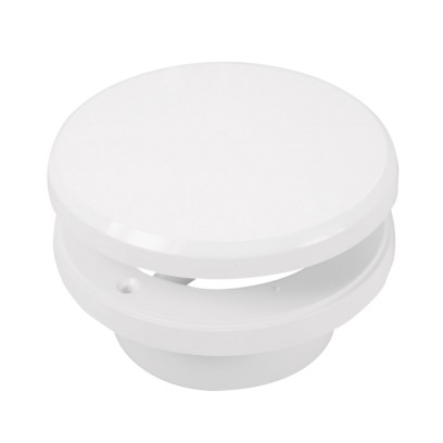 HACO Talířový ventil bílý s regulací, průměr 125 mm