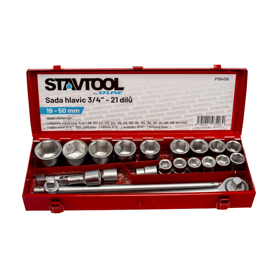 STAVTOOL Sada hlavic 3/4