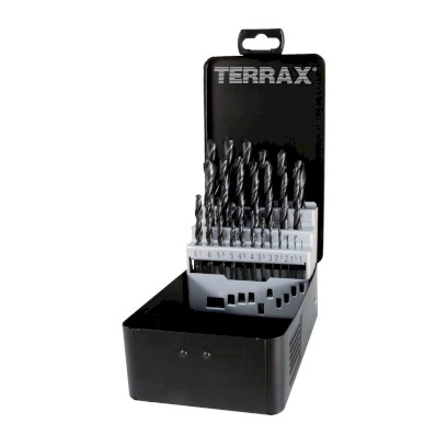 Sada vrtáků do kovu Terrax - kovový obal | 1-13mm 25 dílů