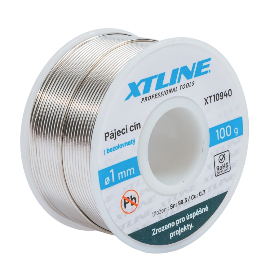XTLINE Pájecí cín bezolovnatý 1 mm / 100 g