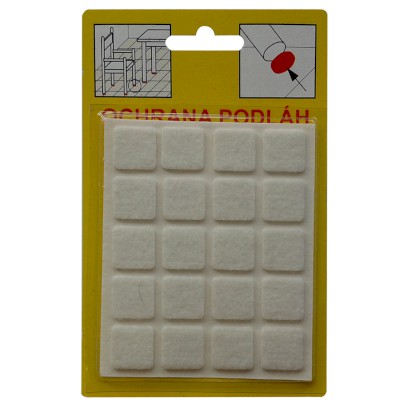 Filcová ochrana samolepící 101B - bílá 16x16x3 mm